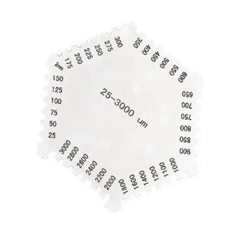 Stainless Steel Paint Coating Hexagon Wet Film Comb Anticorrosion Not Easy To Rust Wet Diaphragm Thickness Gauge Silver