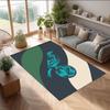 Norwich City Football Print Crystal Velvet Rug, Comfortable Water Absorbent Non Slip Indoor Floor Carpet