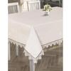 Işıltı Скатерть с игольной вышивкой кремового цвета