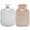 Gsogcax 2L Capacity Water-Refillable Eco-Friendly Hot Water Bottle with Soft and Warm Cover, Fluffy and Warm, Perfect for Birthdays and Christmas Gift