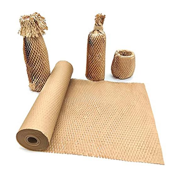 1 Roll Mesh Honeycomb Paper Biodegradable Space-saving Shock-proof Wrapping Paper Honeycomb DIY Roll Tissue Paper Office Supply
