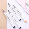 6th Gen Double Tip White Square Barrel Oil-Based Marker for Drawing & Hand-Painting