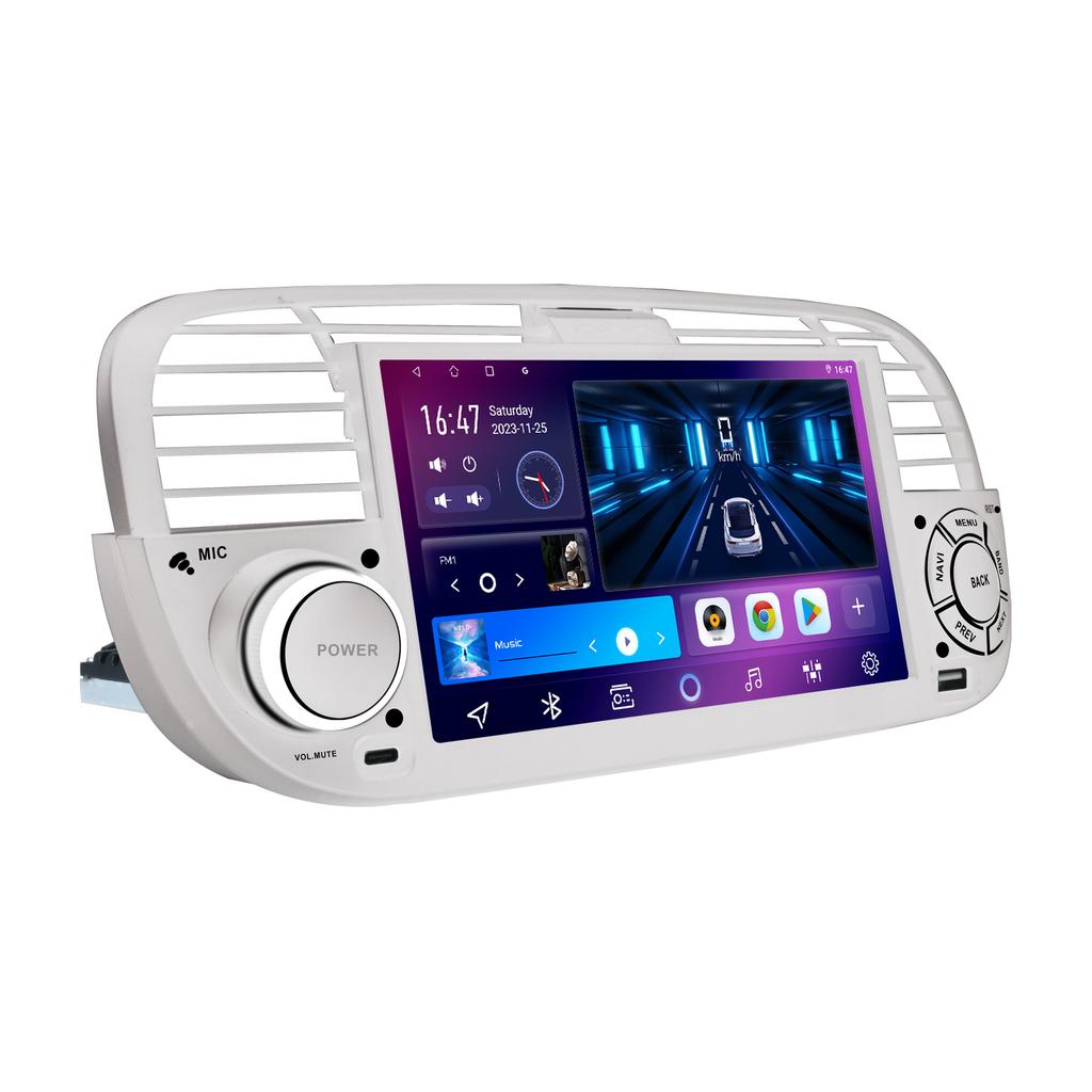 7-дюймовый Android-автомагнитола для FIAT 500 2007-2015, мультимедийный проигрыватель, GPS-навигация, поддержка автомагнитолы Carplay BT DAB OBD2 TPMS