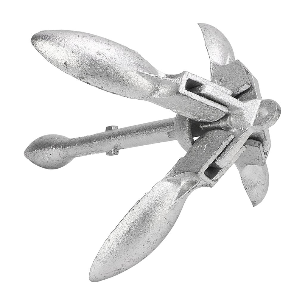 Universal Boat Anchor Carbon Steel Folding Grapnel 1.5kg 3.31lb with 20m Rope for Marine