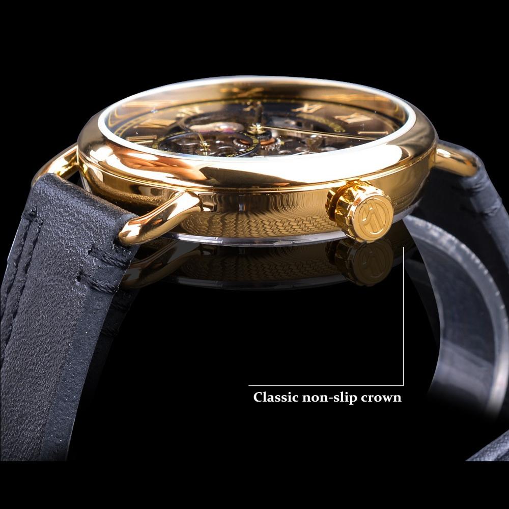 Новые мужские часы Forsinging, повседневные полые мужские автоматические механические часы с римским циферблатом, полуавтоматические светящиеся водонепроницаемые