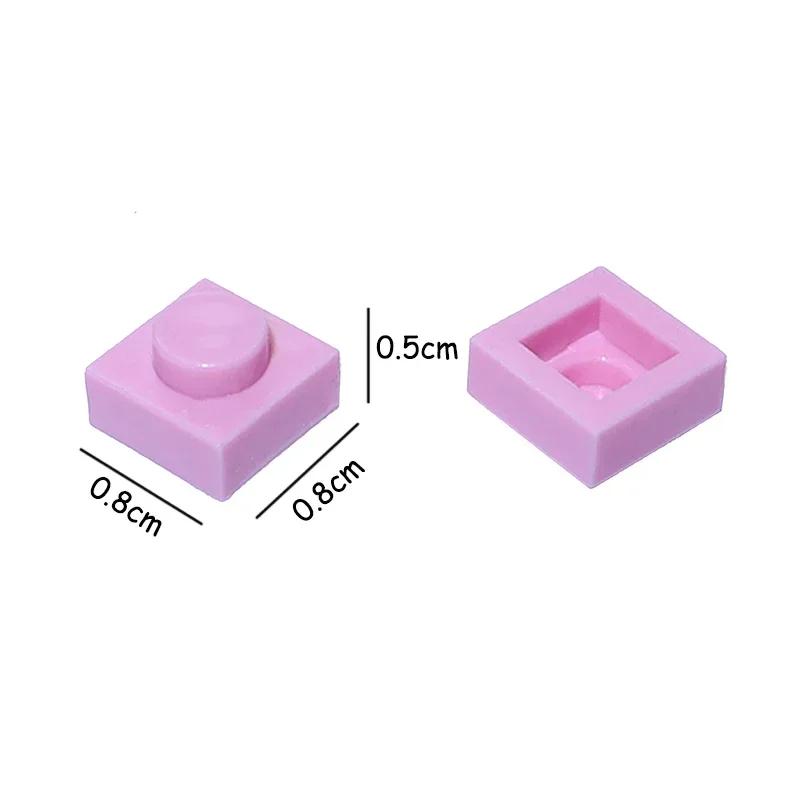 3024 1x1 Dot 1*1 Thin Plate MOC Assemble Particles DO IT YOURSELF 250/500PCS Construction Bricks Figures Blocks Learning Creativity Toy