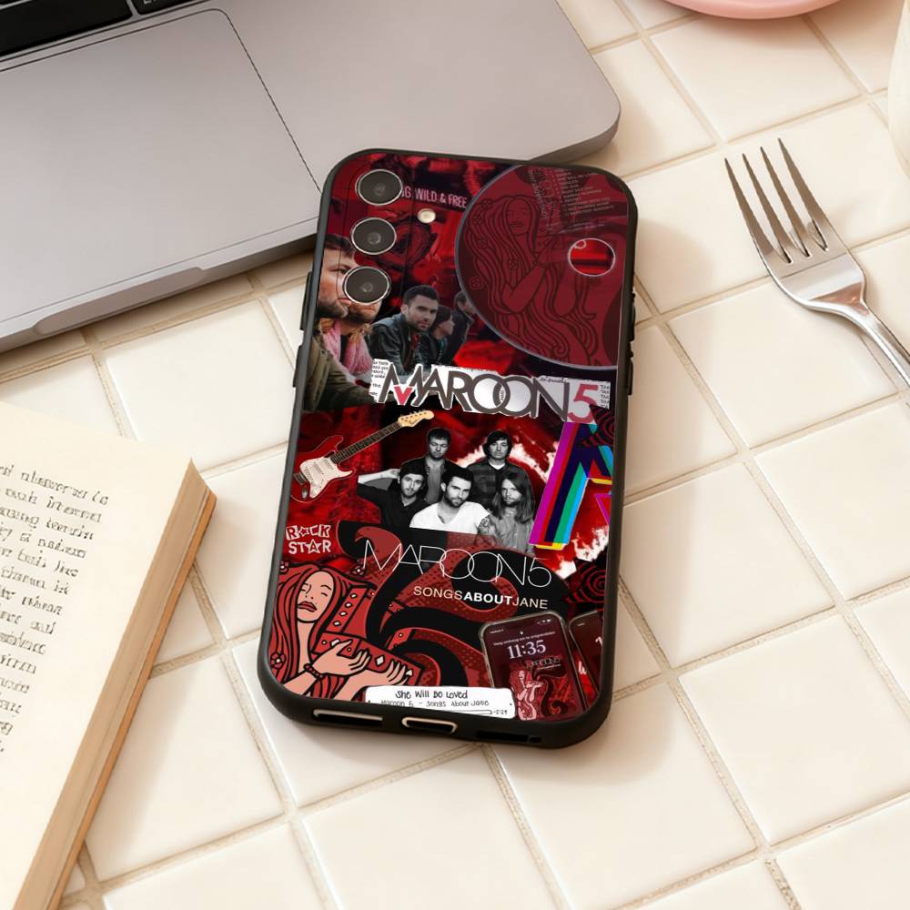 Чехол для телефона Maroon5 для Samsung Galaxy A73, A72, A71, A70, A53, A52, A51, Другие Мягкий Черный Корпус