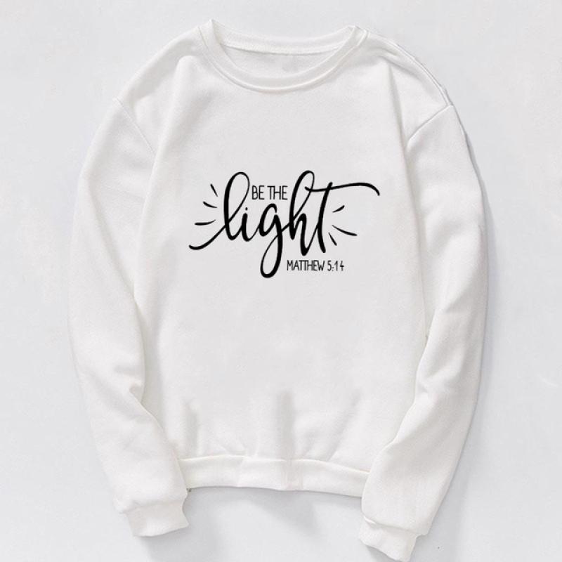 2023 Женская толстовка с принтом Иисуса Faith Over Fear Уличная одежда Осень-зима Пуловеры с круглым вырезом Harajuku Женская толстовка с капюшоном Топы Одежда