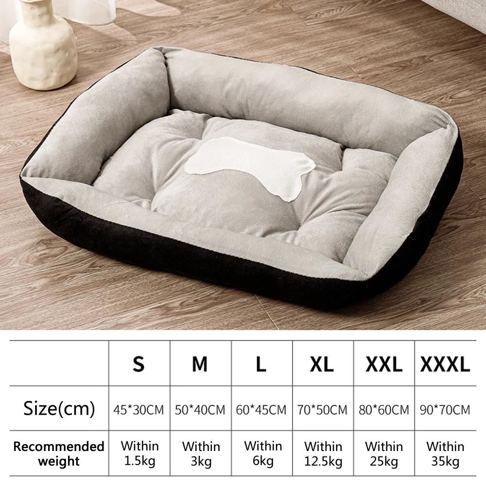 Квадратная кровать для кошек и собак, большая кошачья будка, моющаяся подушка для кошек, водонепроницаемый матрас, подушка для домашних животных, средние и большие собаки, товары для животных
