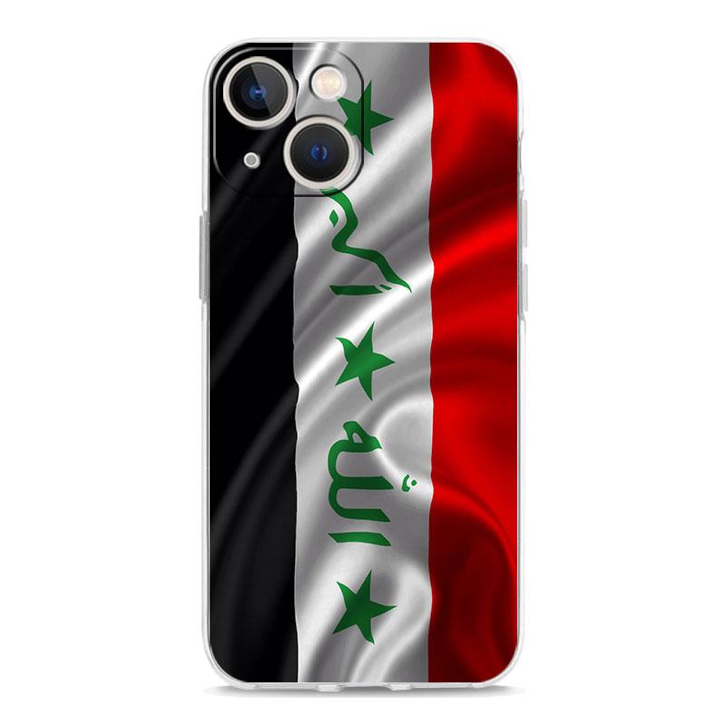 Saddam Hussein Iraq Flag Phone Case For iPhone 15 16 14 13 12 11 Pro Max XS X XR SE 7 8 Plus Clear Silicone Lens Protect Cover