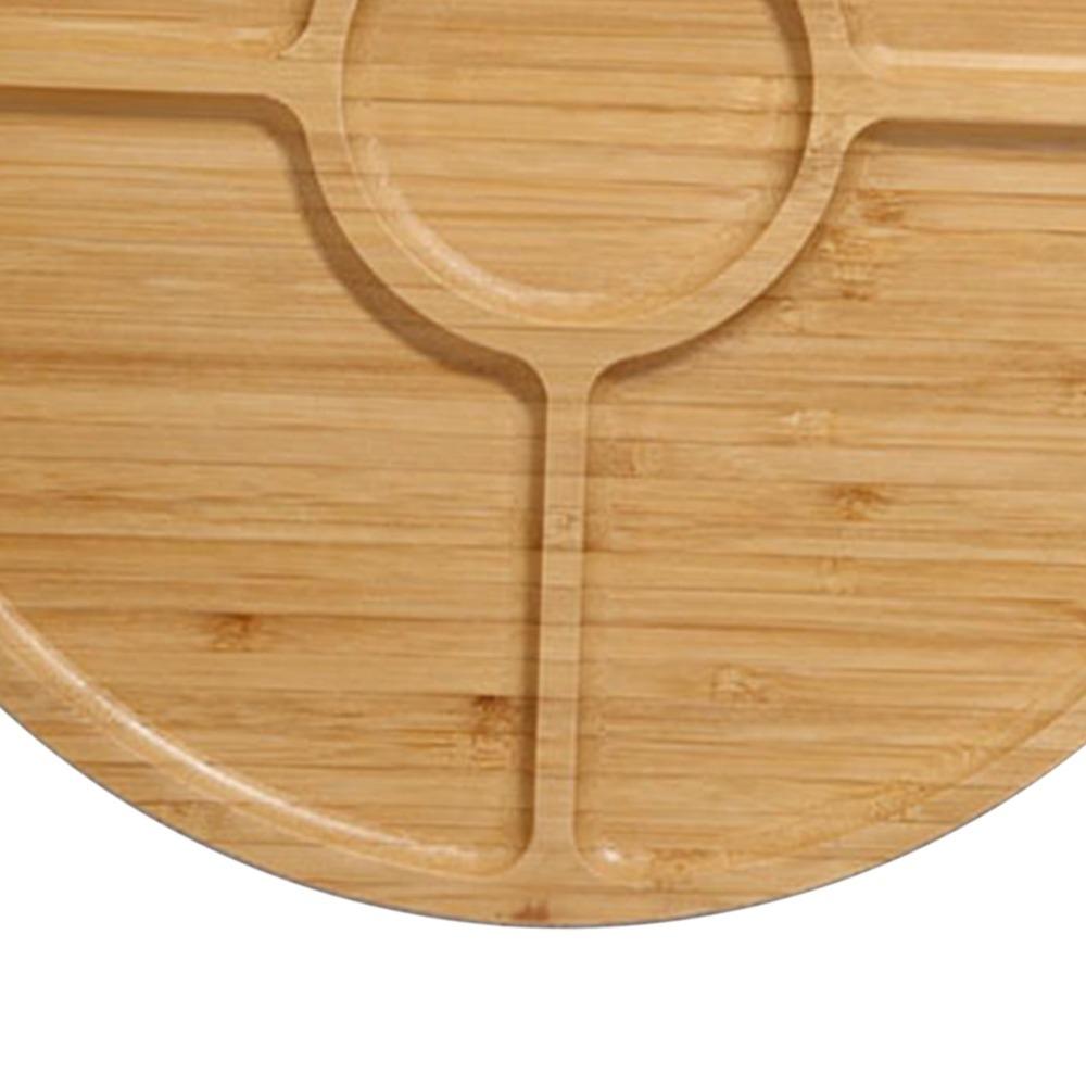 Bamboos Tea Tray Thickened Tea Platter Water‑proof Serving Plate Dried‑fruits Holding