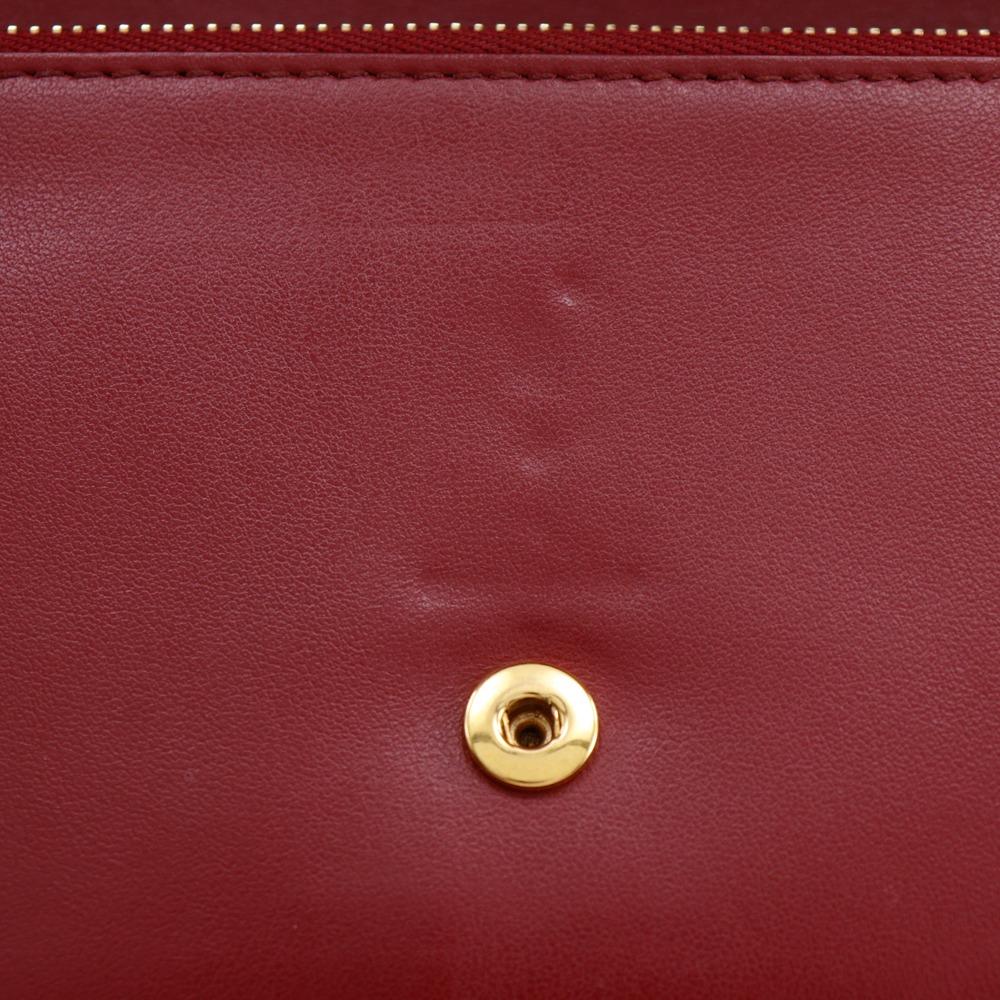 BURBERRY Shoulder wallet Shoulder Bag 2WAY Red Cowhide Women Used