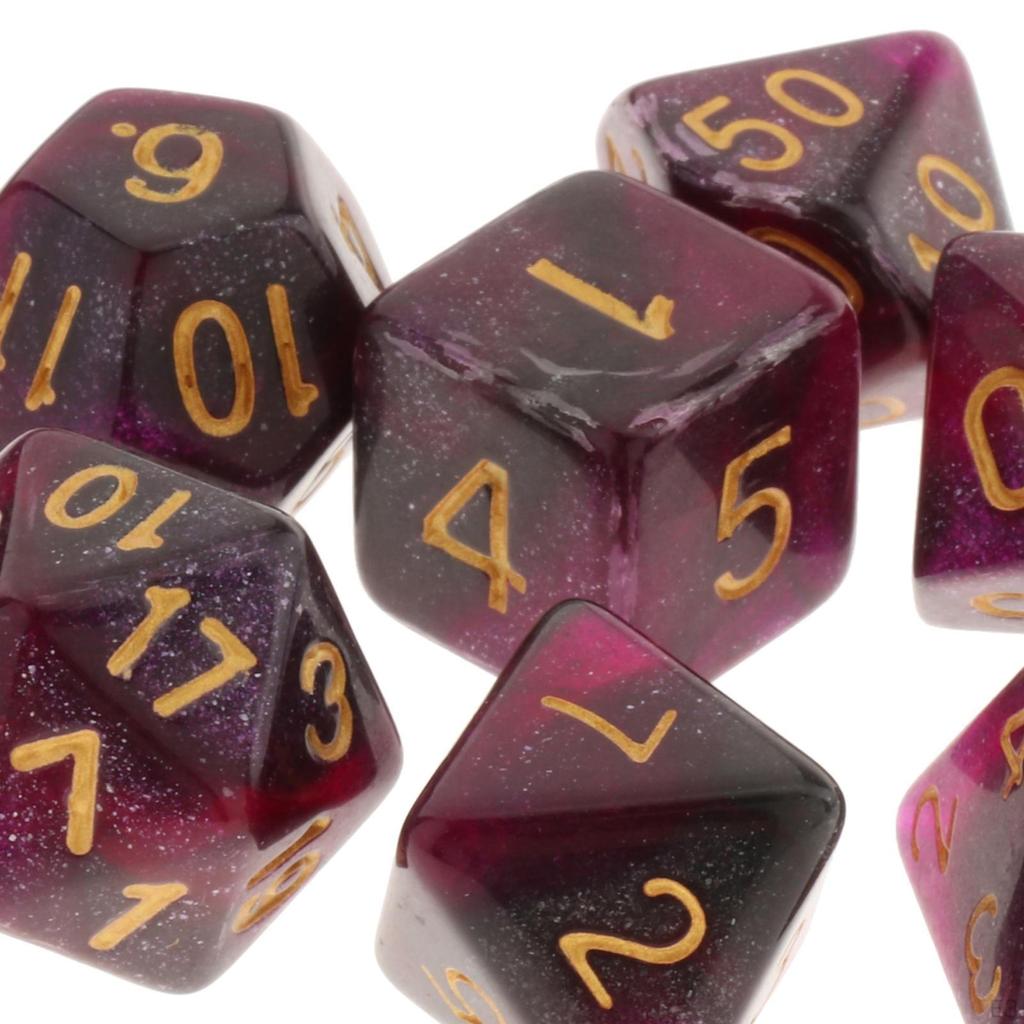 7 шт. / Набор Многогранные кубики для DND RPG Казино Игрушечные Реквизиты