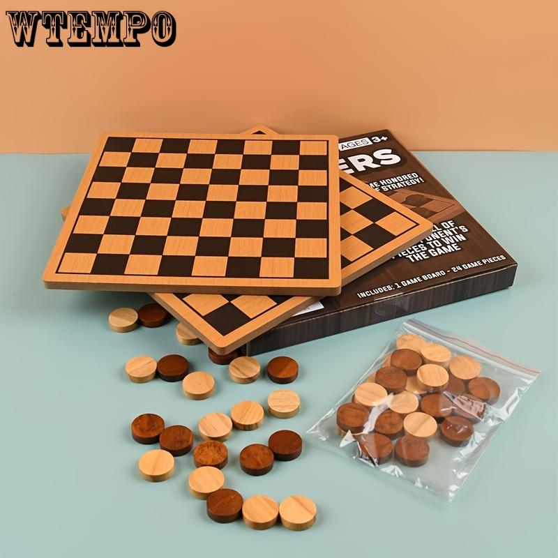 WTEMPO Международная шахматная настольная игра, 1 шт., шахматные фигуры с прыжками, домашняя шахматная доска, шашки, черно-белые наборы шахмат для игры в монополию Go Gobang