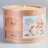 Wooden Cedar Bamboo Steamer Basket Handle 5-6L Capacity Gas Induction Ready for Dumpling Baby Bao Dim Sum Rice Potsticker