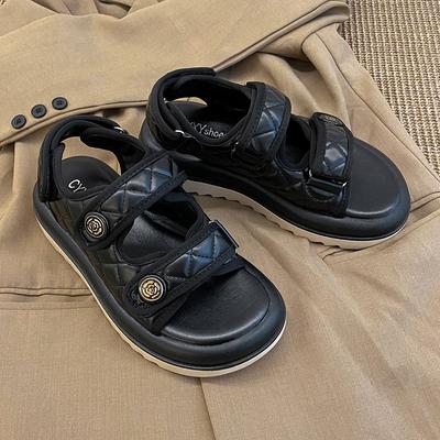 Женские сандалии на платформе с открытым носком, лето 2022 года, модные удобные пляжные сандалии, дизайнерские сандалии-гладиаторы