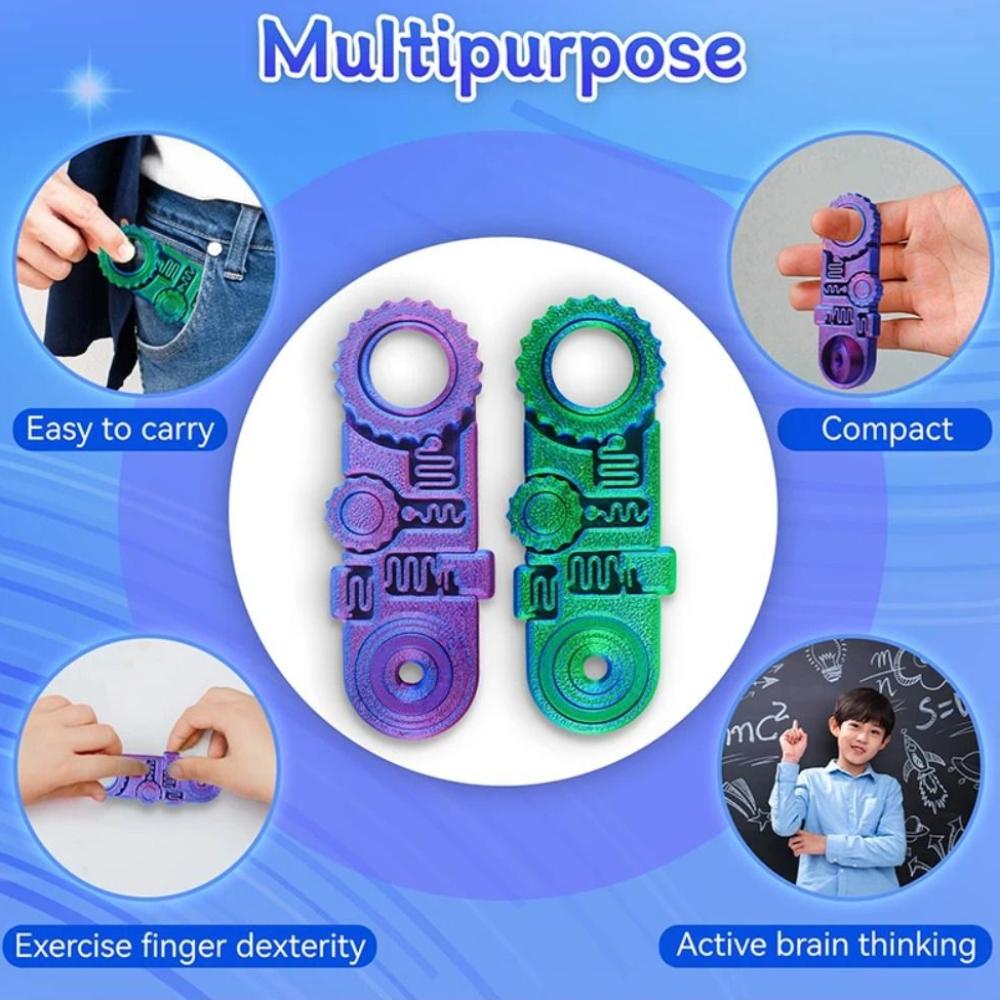 3D Printing Fingertip Gyro Mechanical 5-in-1 Spring Gear Chain Gyroscope Adult