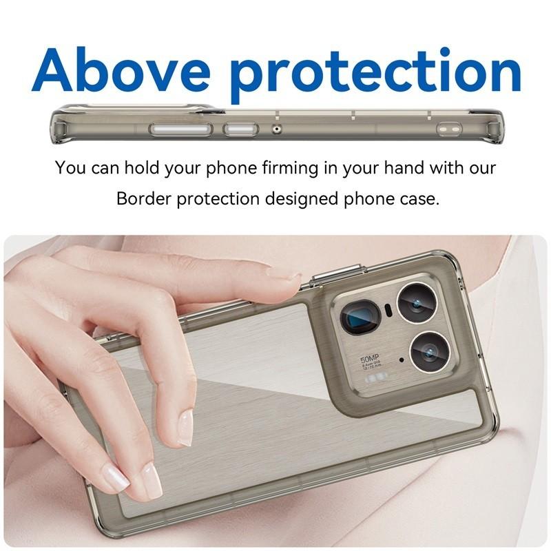 Прозрачный чехол из ПММА для Motorola Edge 50 Moto X50 Ultra 50Ultra X50Ultra, красочная мягкая окантовка, задняя защитная оболочка, твердый чехол