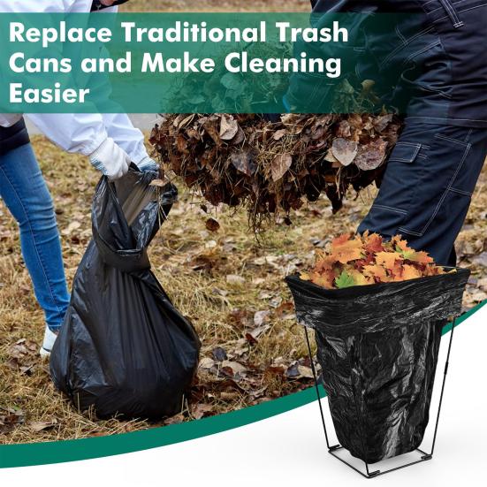Подставка для держателя мешка для листьев, конструкция, предотвращающая проливание, наружная металлическая рама для мусорного мешка, складной держатель для мусорного мешка