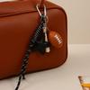 Zinc Zinc Alloy Leather Baseball Pendants Elegant Versatile Bag Charm Rugby Tassel Keychain  Friends