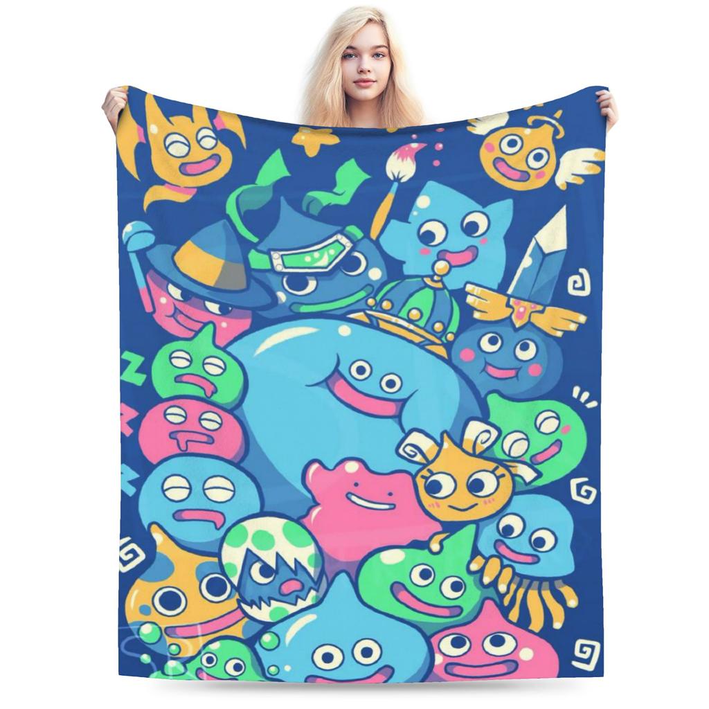 Slime Morimori Dragon Quest Blankets Soft Fleece Comfort Gifts Throw Blanket Rug Piece