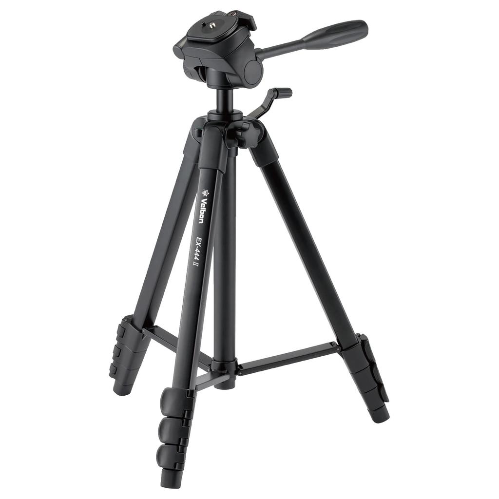 Velbon II AZ Family Lever 153cm 23mm Leg Medium DIN Standard Quick Shoe Aluminum Part Number 017915500686 EX-444 Tripod, 4-Section, Lock, Height,