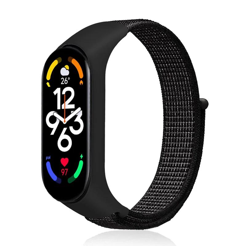 Нейлоновая петля для Xiaomi Mi Band 7-7 nfc smartwatch браслет Sport Miband7 Correa сменный браслет smart band 7 6 5 4 3 ремешок