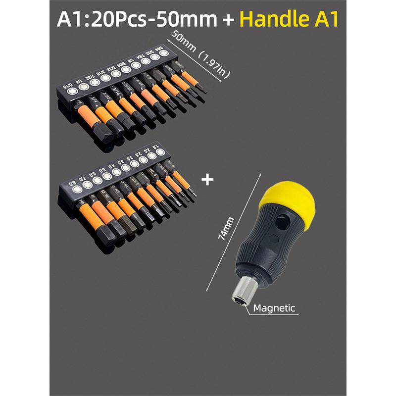 Набор отверточных бит с шестигранной головкой 50/100 мм, метрический, дюймовый, магнитный, S2, 1/4" шестигранный, Аллен, сверла, трещоточная рукоятка, ручные инструменты