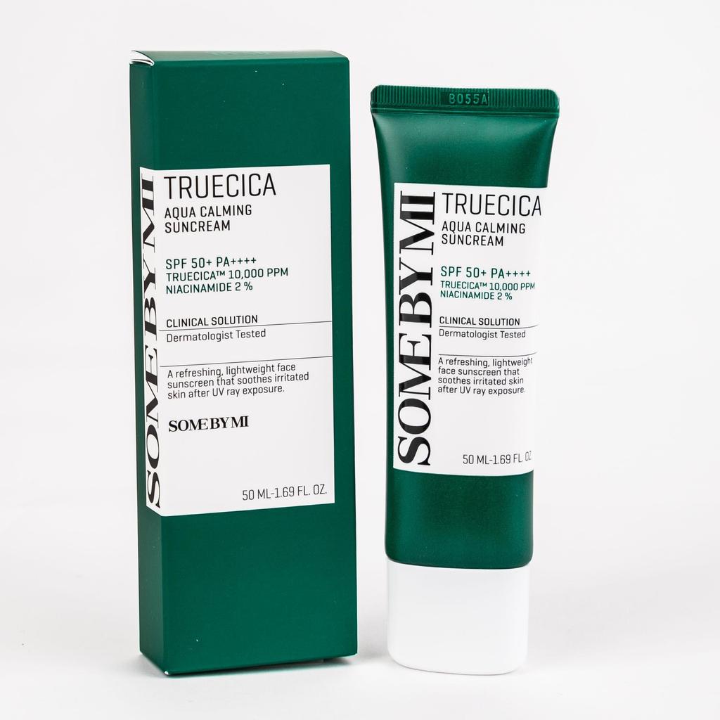 SOME BY MI TRUECICA AQUA CALMING SUNCREAM 50ml, Moisturizing, Korean Cosmetics, Kbeauty, Sample