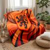 Netherlands Football Printed Flannel Blanket Skin Friendly Warm Decorative Throw for Indoor Couch Bed Daily Use