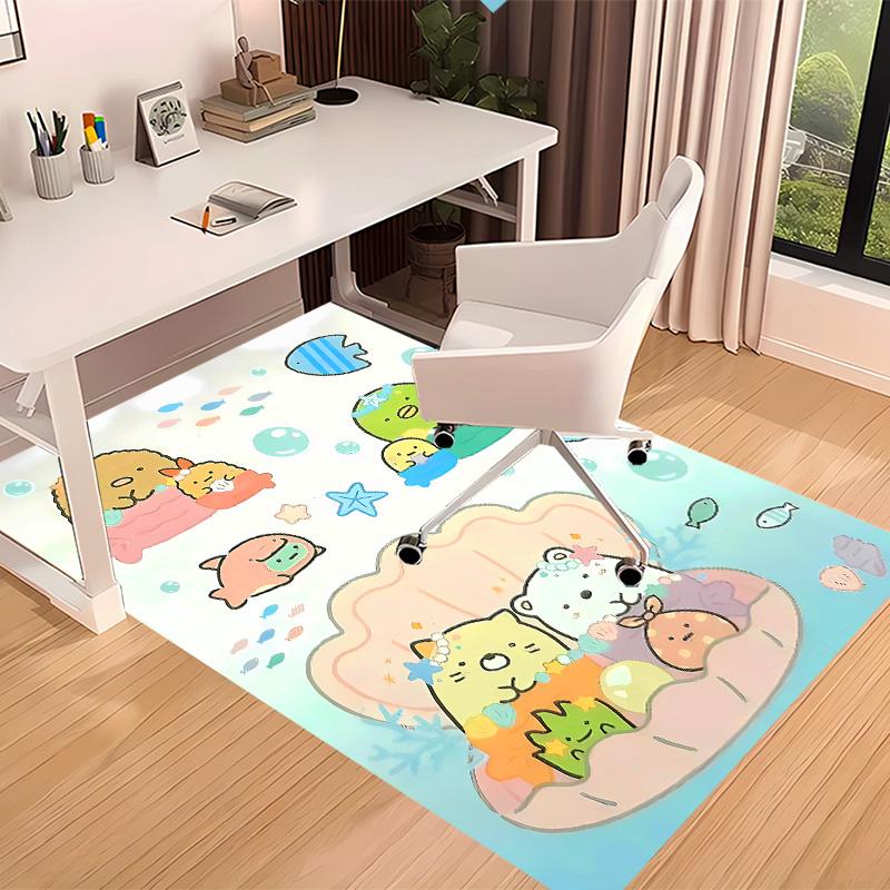 Sumikko Gurashi1 Printed Absorbent Washable Carpet, Non-Slip Bathroom Mats, Kitchen Rugs, Yoga Mat,Living Room Entrance, Camping Picnic Rugs