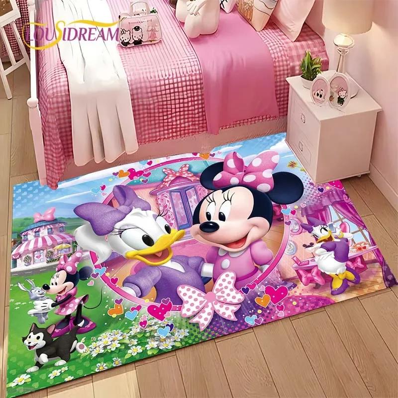 Kawaii Mickey Minie Mouse Caroon Cute Carpet for Living Room Bedroom Rugs Kitchen Door Un-slip Floor Mats Alfombra Birthday gift