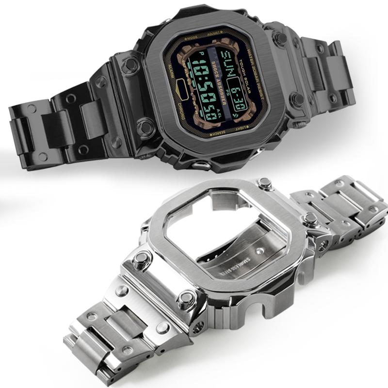Для Casio G-Shock GX-56 GXW-56BB Комплект для модификации Корпус из нержавеющей стали Ремешок для часов GX56 Цельнометаллический Безель для часов Замена ремешка