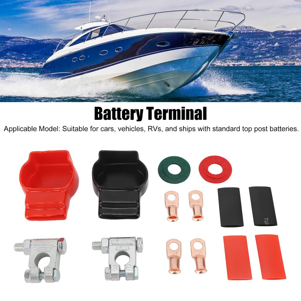 Набор крышек клемм аккумуляторной батареи от 6 В до 12 В постоянного тока, универсальная замена, подходящая для автомобиля, лодки, автофургона