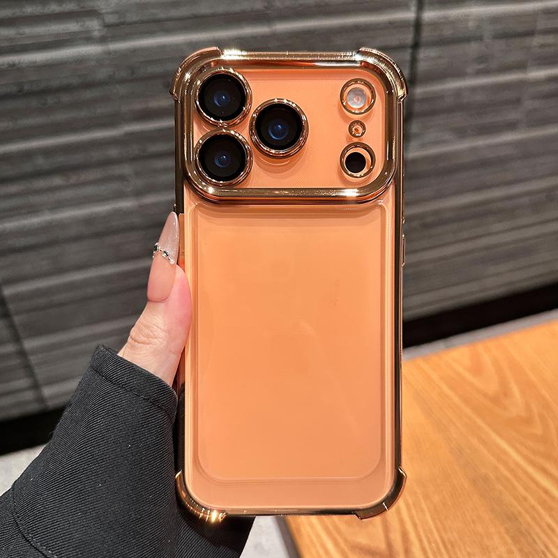 Роскошный прозрачный противоударный чехол с покрытием для iPhone 17 Air 17 Pro 16 15 14 13 12 11 17Pro Max Plus, противоударный бампер
