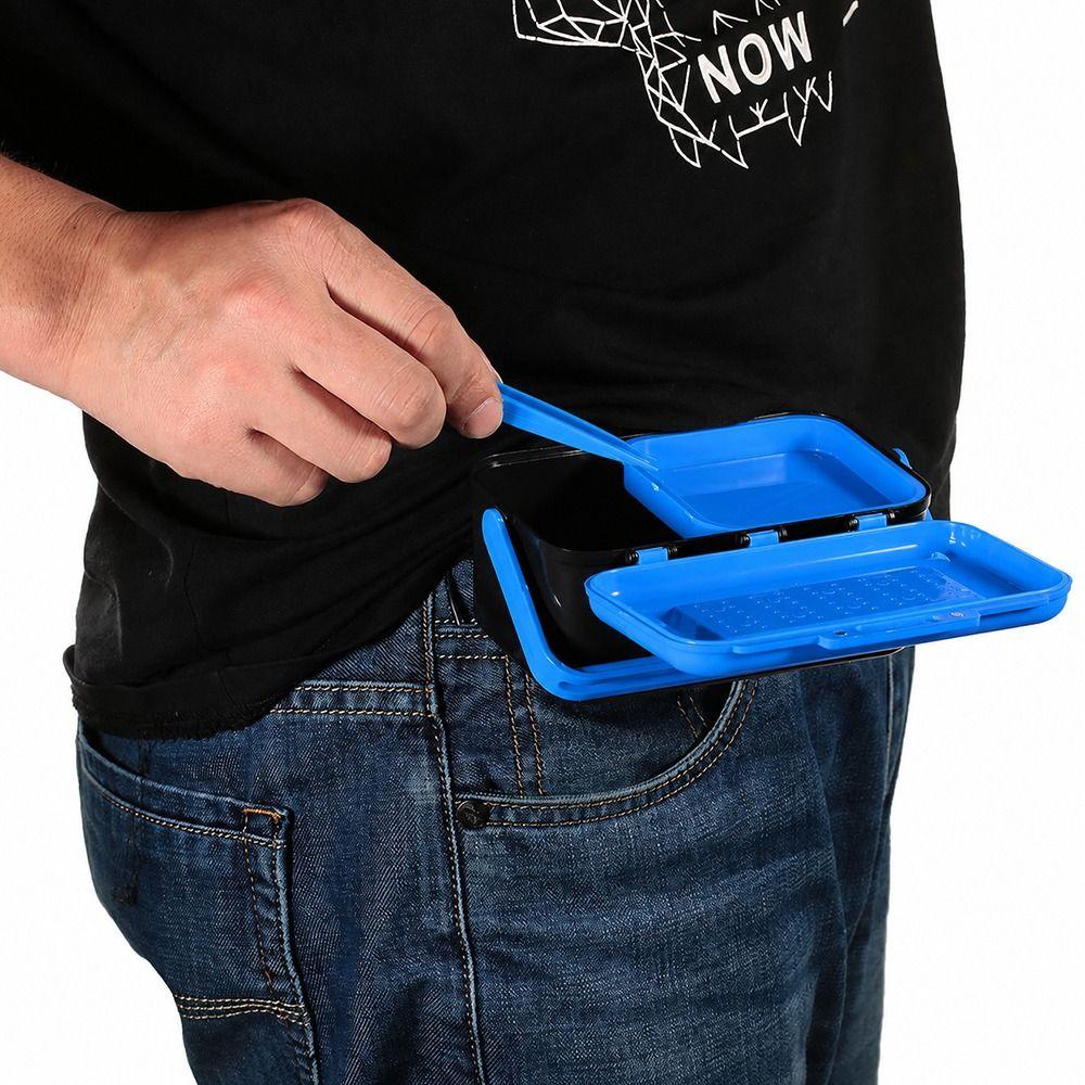 2PCS Plastic Fishing Bait Box with Clip Worm Storage Case Fishing Lure Box Fishing Accessories