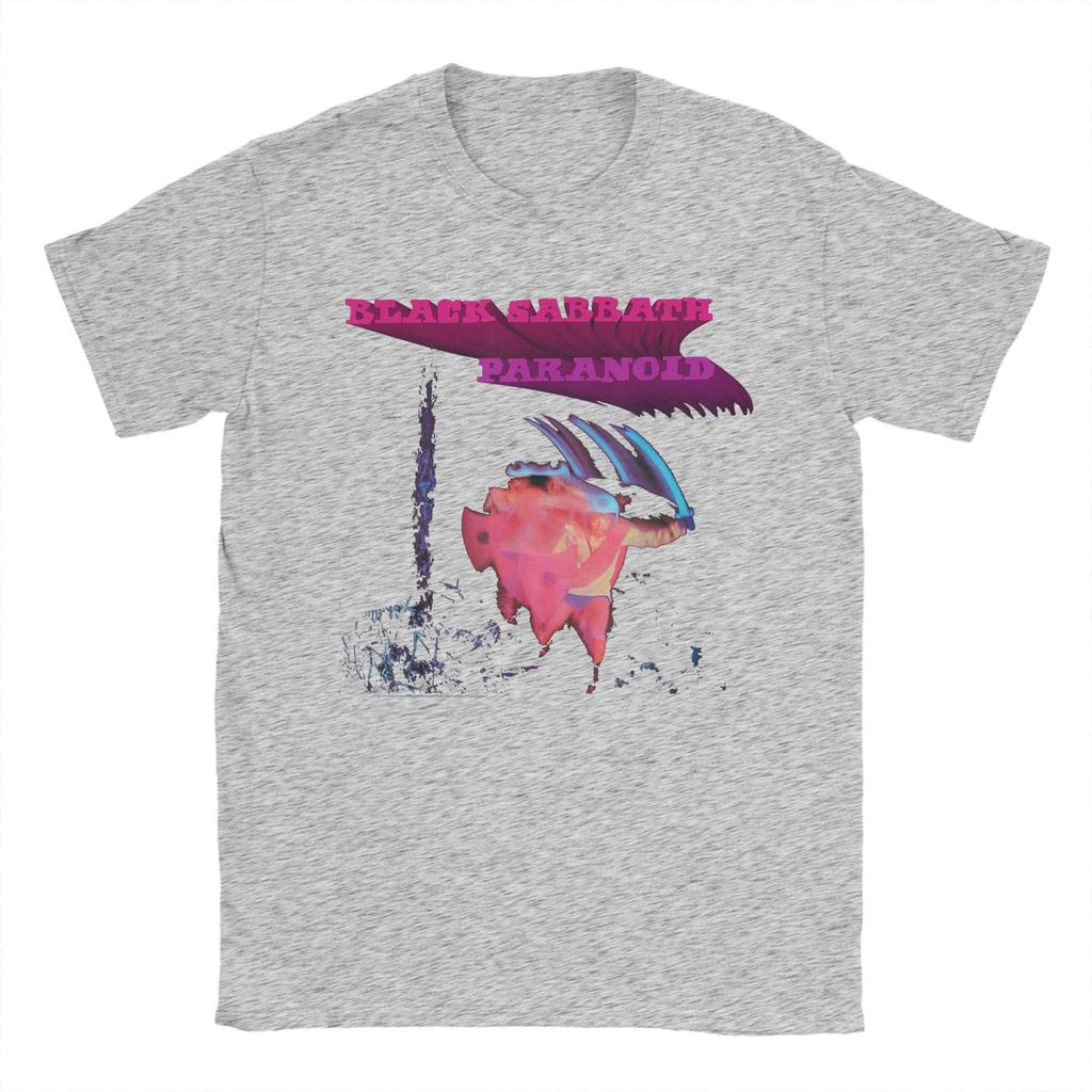 Black Sabbath Paranoid Motion Trails T-Shirts Men Novelty Tee Shirt Crew Neck Short Sleeve T Shirt