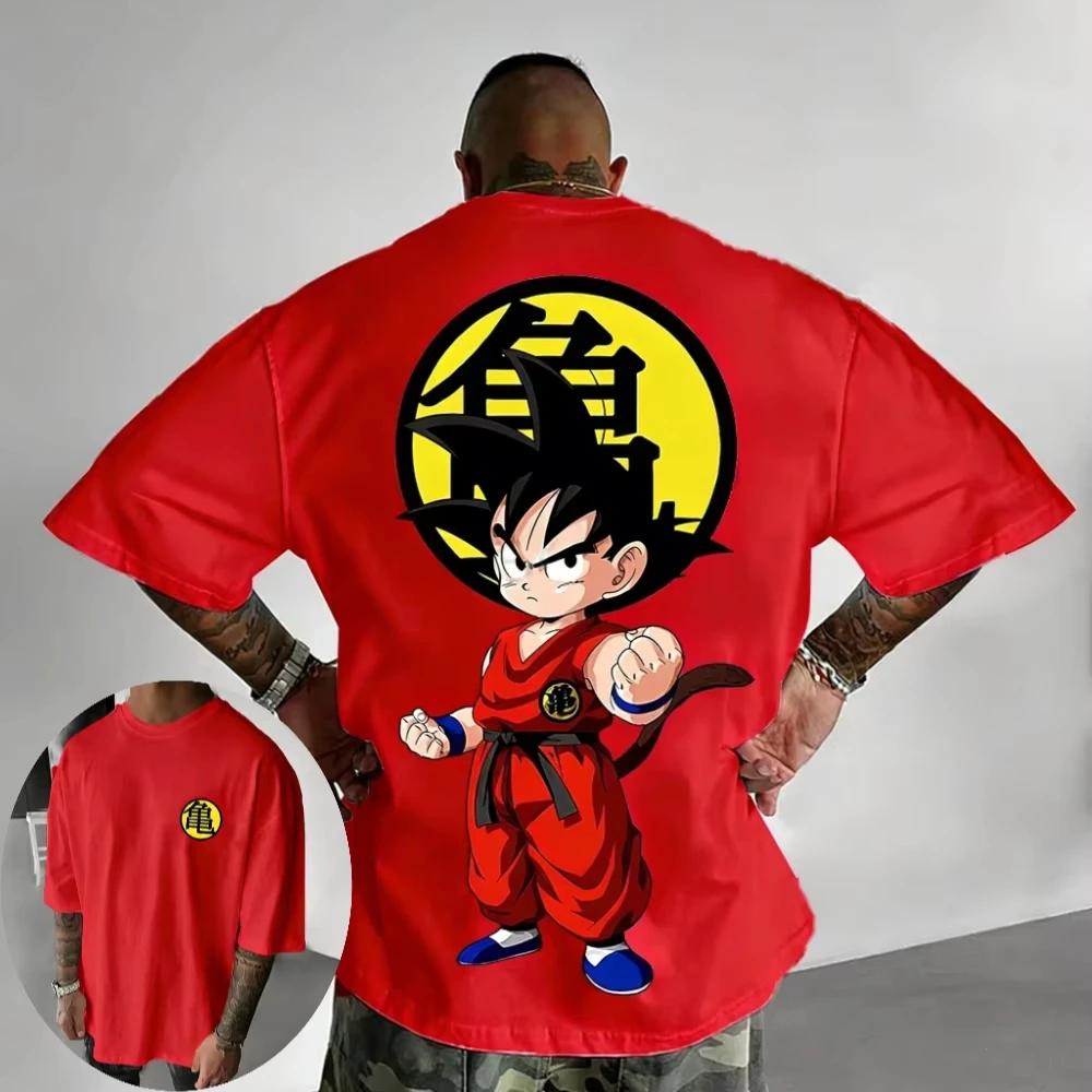 Dragon Ball Z Men's and Women's T-Shirts Son Goku Anime Tee 2026 Summer New Boy's Short Sleeves T-shirts