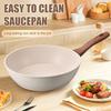 Non-Stick Frying Pan with Lid BPA Free Heavy-Duty Egg Pan with Heat-Resistant Handle