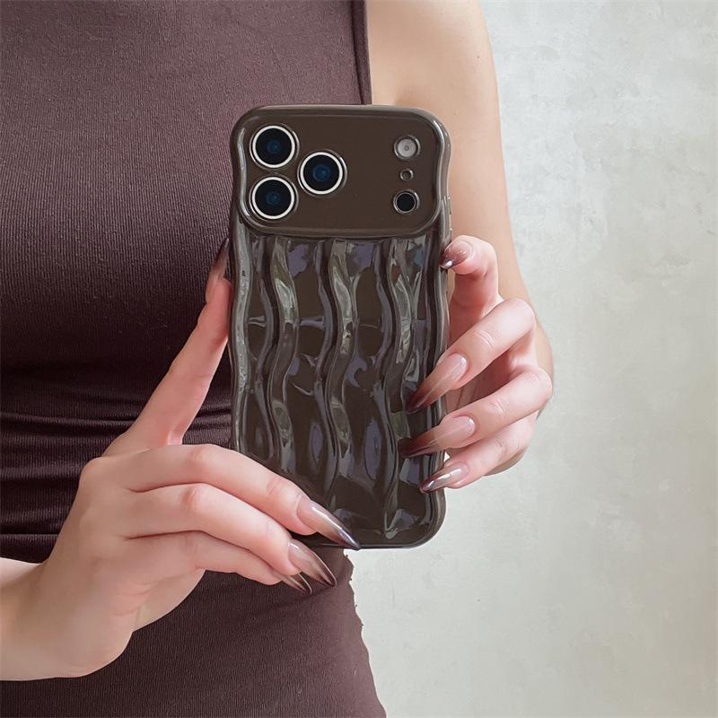 Мягкий чехол с 3D-волновым узором для iPhone 13-17 Pro Max