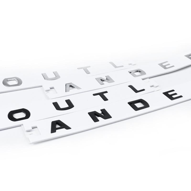 Автомобиль 3D ABS буквы логотип наклейки Стикеры для Mitsubishi OUTLANDER 2023 автомобиля передняя часть капота эмблема с алфавитом значок Стайлинг