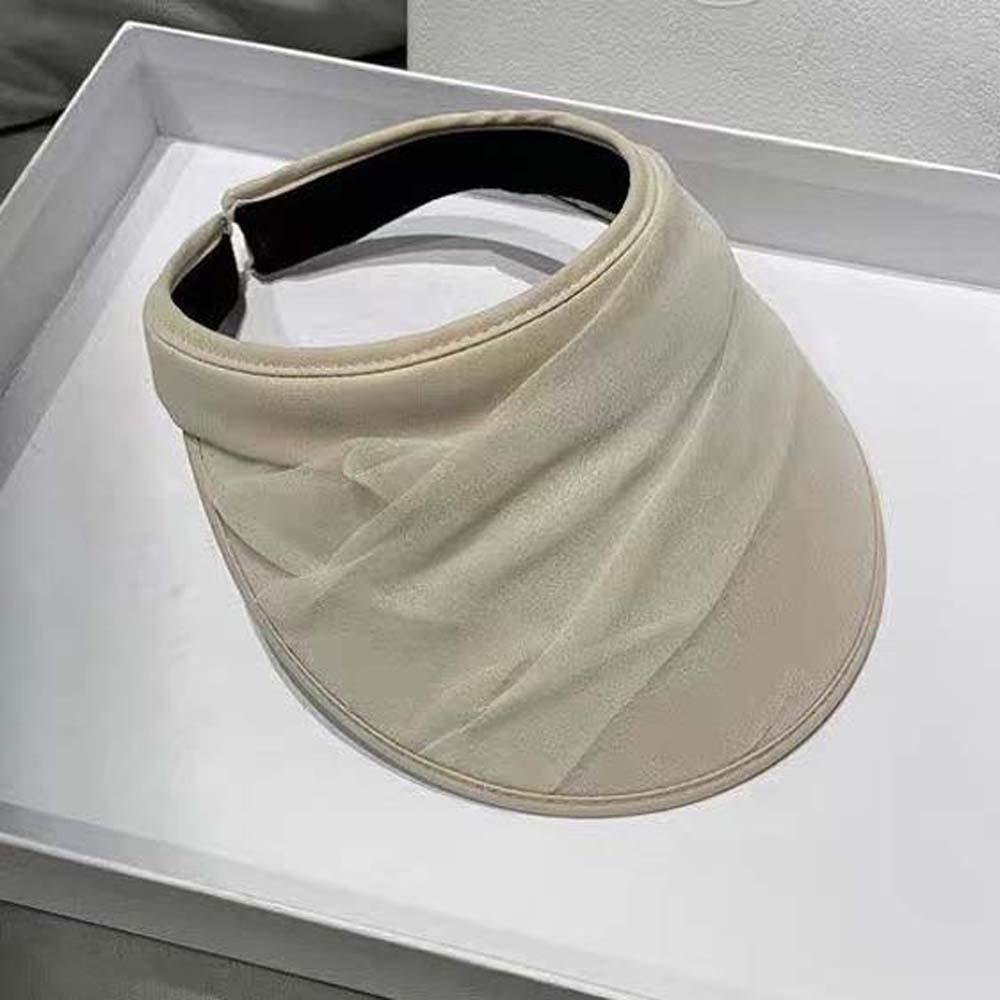 Solid Color Folding Sunshade Hat Portable Sunscreen Empty Top Hat Wide Brim Visor Caps Vacation