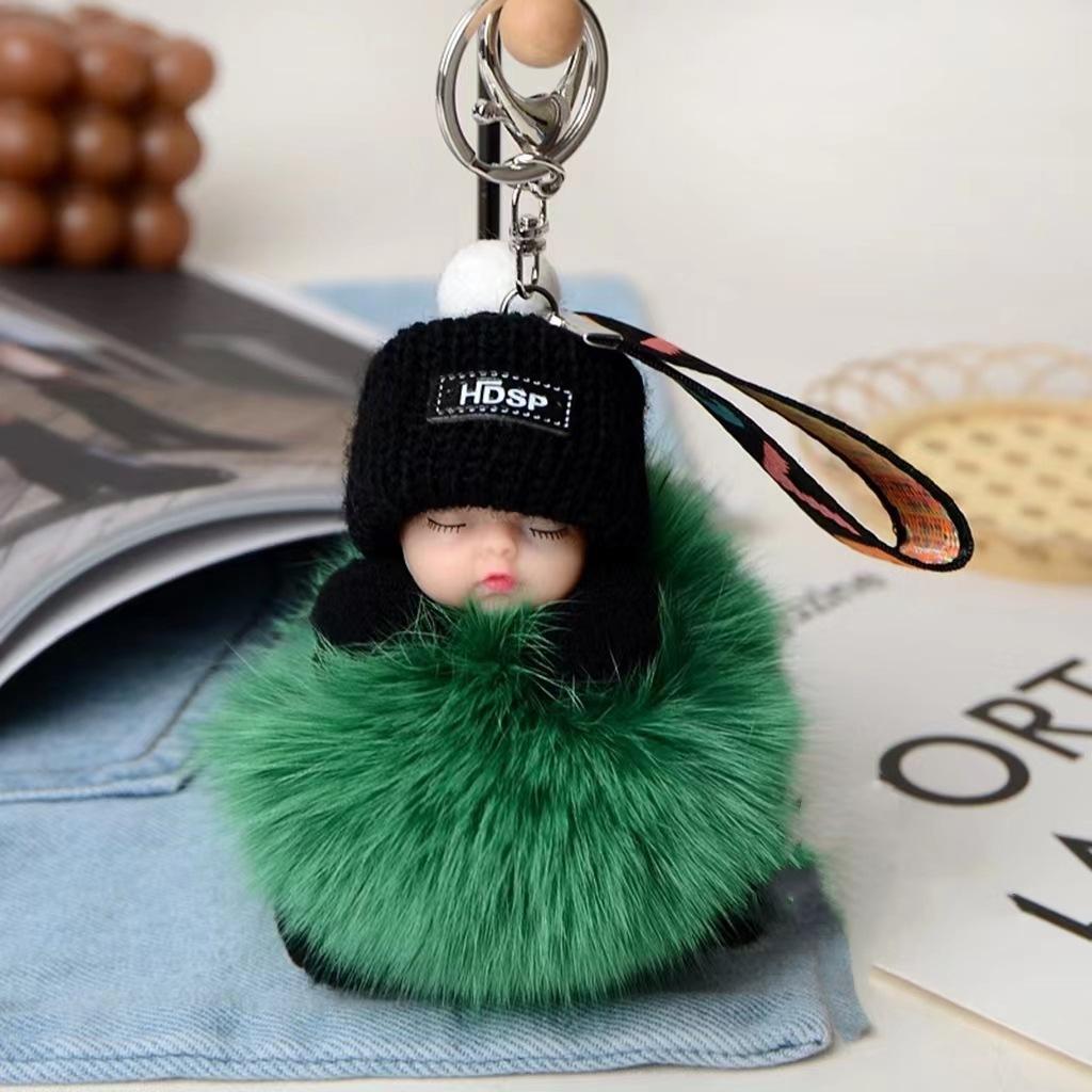 Новая мода, милая женская сумка, кулон, плюшевая подвеска, кукла для сна, автомобильный брелок, подвеска, Рождественский подарок