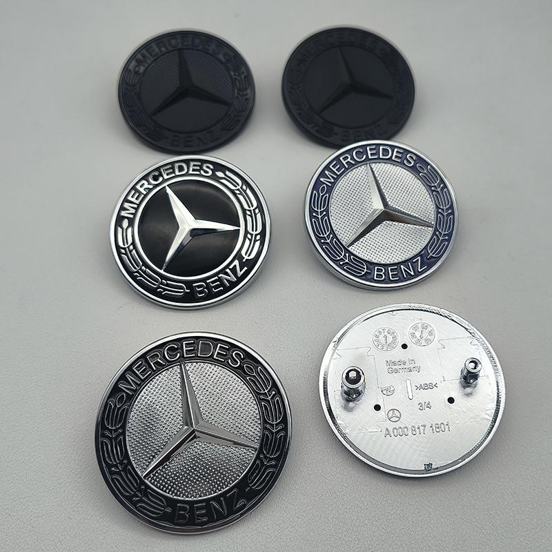 for MB Mercedes Benz GLA CLA CLS A45 C63 A B 3D 2pins 57mm Car Front Hood Emblem A0008171801 Star Logo Bonnet Badge Accessories BJ1