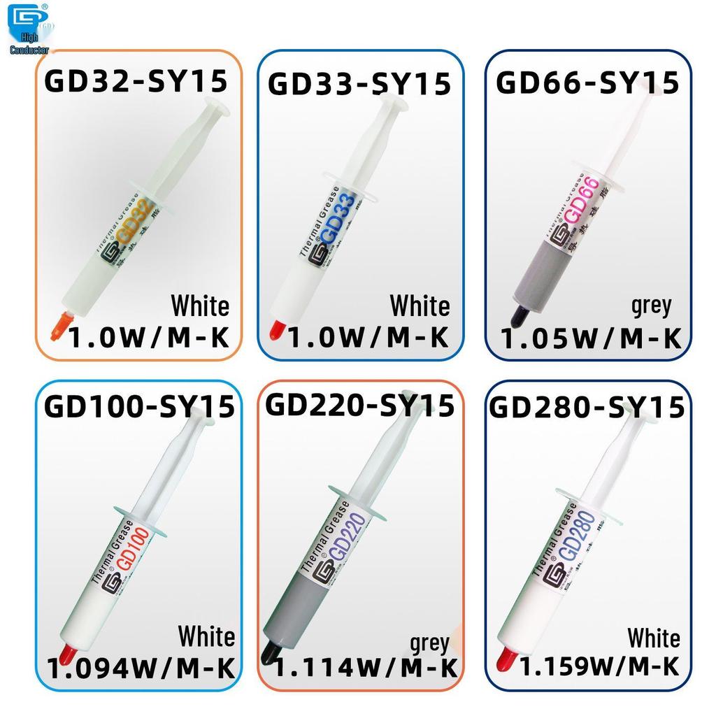 Термопаста GD220 Высокая проводимость Шприц 15г - Силиконовая теплопроводящая паста