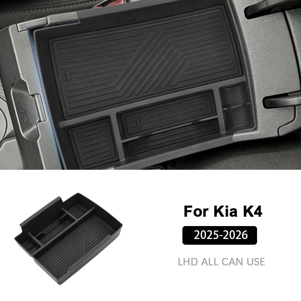 Premium ABS Center Console Armrest Box Tray For Kia K4 2025-2026 Left Hand Drive Car Interior Accessories Kit (5pcs)
