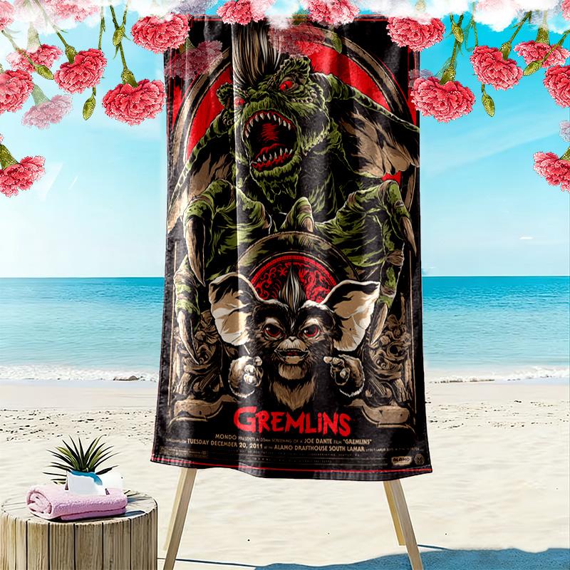 Gremlins: Chaos Unleashed beach towel beach Portable for travel seaside swim Absorbent bath towel Outdoor picnic beach mat printing