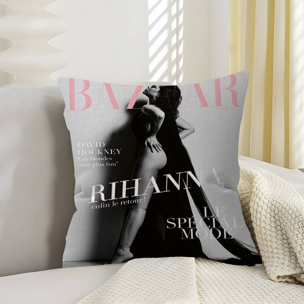 Singer R-Rihanna Cushion Cover Car Throw Pillow Case For Sofa Car Christmas Gift 40X40Cm 45X45Cm