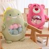 Big Bag Strawberry Bear Koala Snack Throw Pillow Mother Pocket Small Doll Plush Toy Cloth Doll Children'S Doll