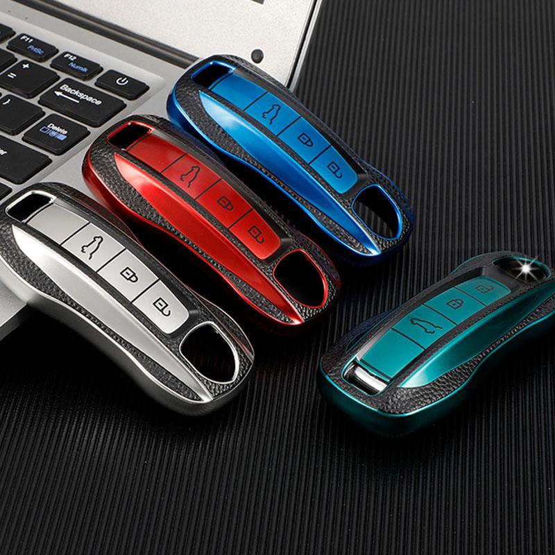 Чехол для автомобильного смарт-ключа, чехол-держатель для Porsche Cayenne 958 911 Lepin 996 Macan Panamera 997 944 924 987 987 Gt3 Cayman
